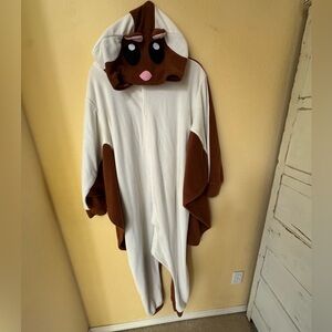 Flying Squirrel Pajamas Onesie Polar Fleece Costume Cosplay Size Small